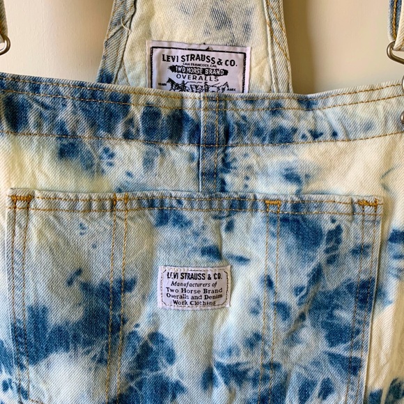 Levi’s vintage shortalls tie dye denim overalls - Picture 6 of 7